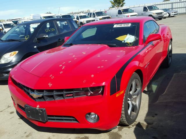 2G1FB1E38C9139633 - 2012 CHEVROLET CAMARO LT RED photo 2