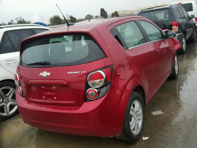 1G1JC6SH4D4142960 - 2013 CHEVROLET SONIC LT RED photo 4