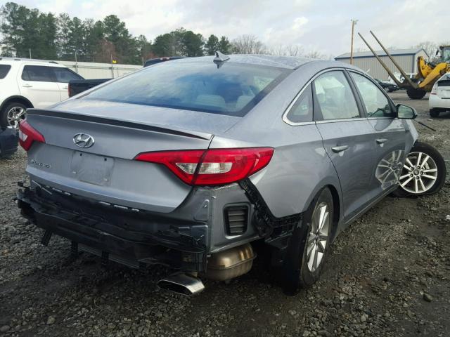 5NPE24AF0HH526864 - 2017 HYUNDAI SONATA SE SILVER photo 4