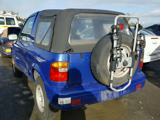 KNDJB6235Y5635531 - 2000 KIA SPORTAGE BLUE photo 3