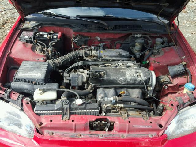 1HGEJ2124SL065483 - 1995 HONDA CIVIC DX RED photo 7