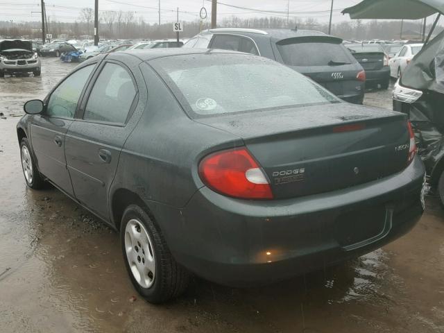 1B3ES26C12D546185 - 2002 DODGE NEON GREEN photo 3