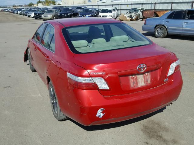 4T1BB46K58U036463 - 2008 TOYOTA CAMRY HYBR RED photo 3