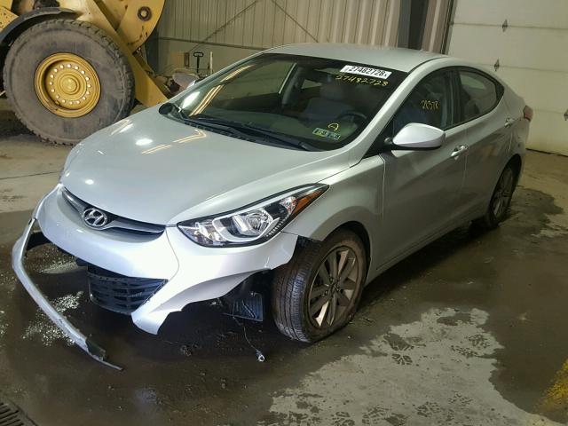 KMHDH4AE4EU068034 - 2014 HYUNDAI ELANTRA SE SILVER photo 2