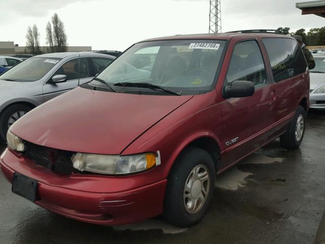 4N2DN1114VD830266 - 1997 NISSAN QUEST XE RED photo 2