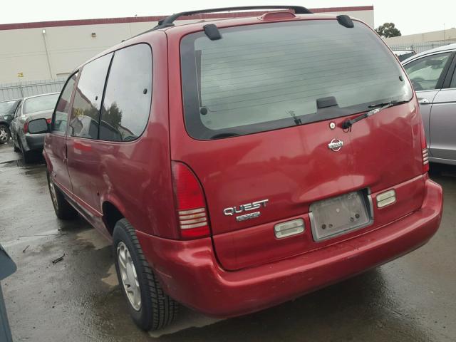 4N2DN1114VD830266 - 1997 NISSAN QUEST XE RED photo 3