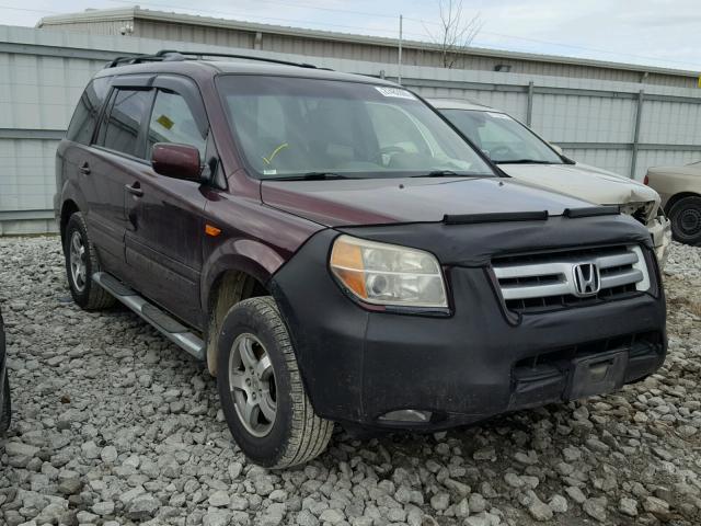 5FNYF18457B016320 - 2007 HONDA PILOT EX MAROON photo 1