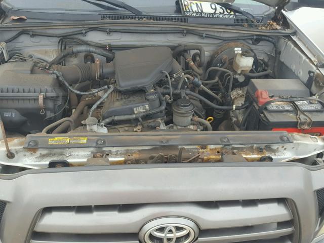 5TENX4CN0AZ714227 - 2010 TOYOTA TACOMA SILVER photo 7