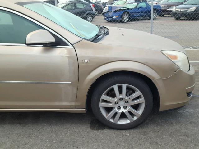 1G8ZS57N08F196038 - 2008 SATURN AURA XE GOLD photo 9