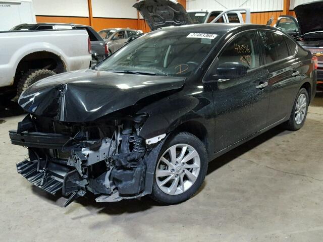 3N1AB7AP4FL684357 - 2015 NISSAN SENTRA S BLACK photo 2