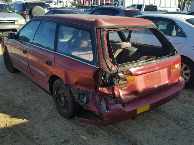 4S3BK3351T9934728 - 1996 SUBARU LEGACY L RED photo 3