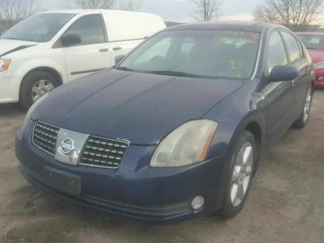 1N4BA41E04C812237 - 2004 NISSAN MAXIMA SE BLUE photo 2