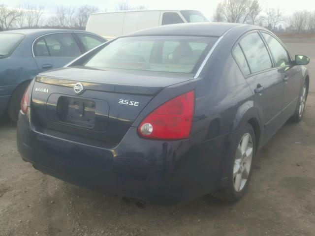 1N4BA41E04C812237 - 2004 NISSAN MAXIMA SE BLUE photo 4