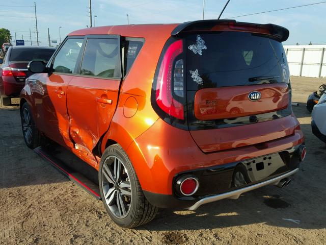 KNDJX3AA7J7532993 - 2018 KIA SOUL ! ORANGE photo 3