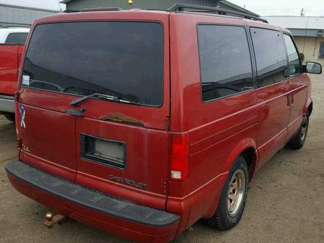 1GNDM19W5WB112252 - 1998 CHEVROLET ASTRO RED photo 4