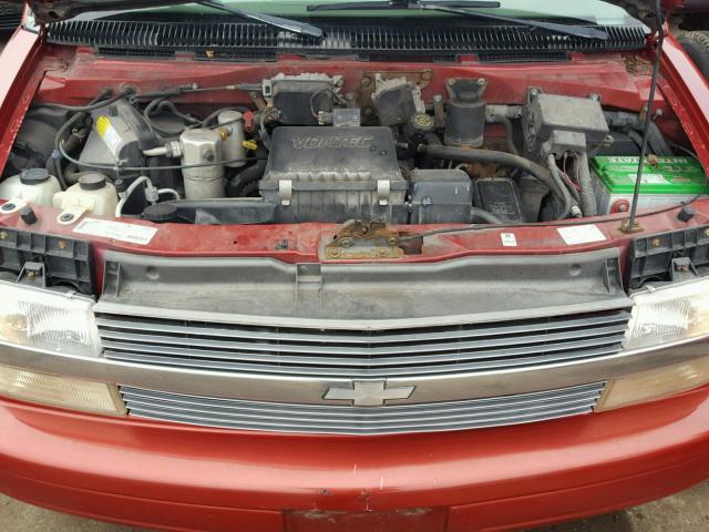 1GNDM19W5WB112252 - 1998 CHEVROLET ASTRO RED photo 7