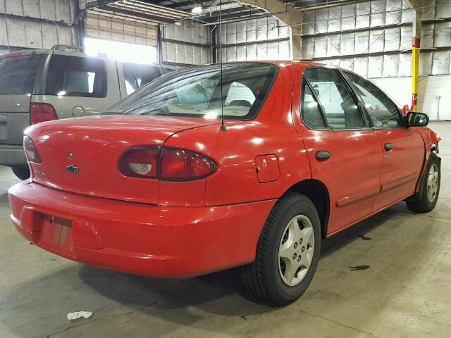 1G1JC524527377242 - 2002 CHEVROLET CAVALIER B RED photo 4