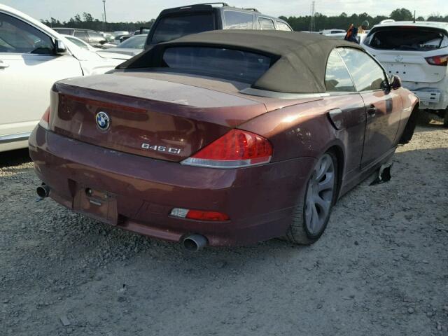 WBAEK73435B324561 - 2005 BMW 645 CI AUT MAROON photo 4