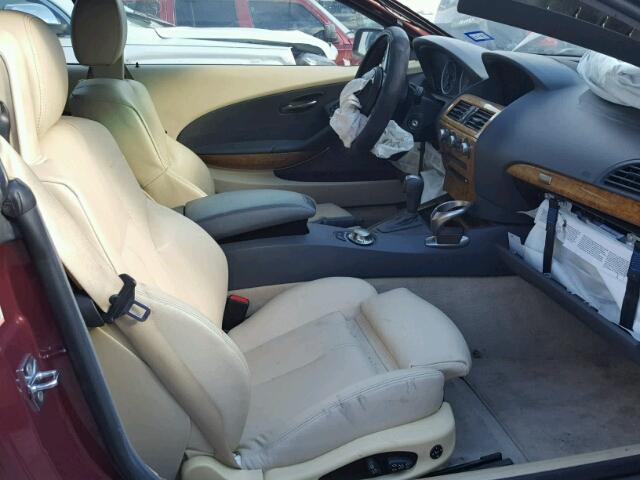 WBAEK73435B324561 - 2005 BMW 645 CI AUT MAROON photo 5