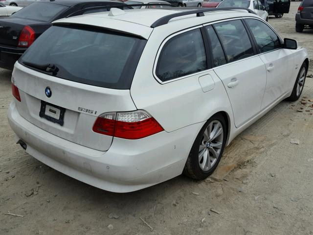 WBAPT73539CX02862 - 2009 BMW 535 XI WHITE photo 4