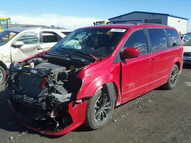 2C4RDGEG7FR686224 - 2015 DODGE GRAND CARA RED photo 2