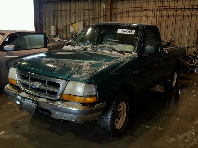 1FTYR10C4WUC52425 - 1998 FORD RANGER GREEN photo 2