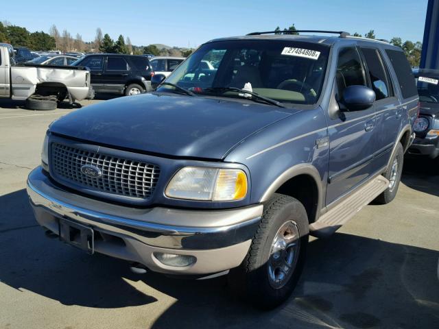 1FMFU18L8YLB12053 - 2000 FORD EXPEDITION BLUE photo 2