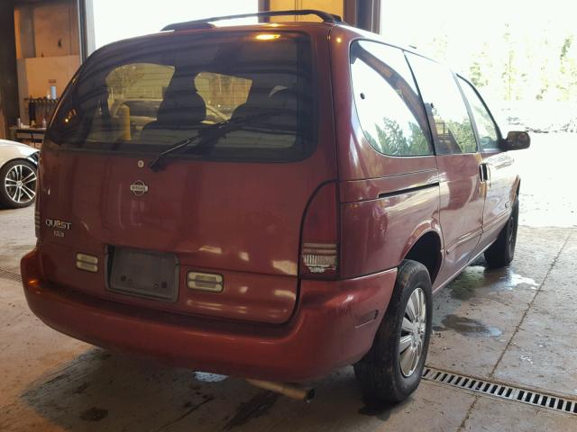 4N2DN11W9TD808420 - 1996 NISSAN QUEST XE BURGUNDY photo 4