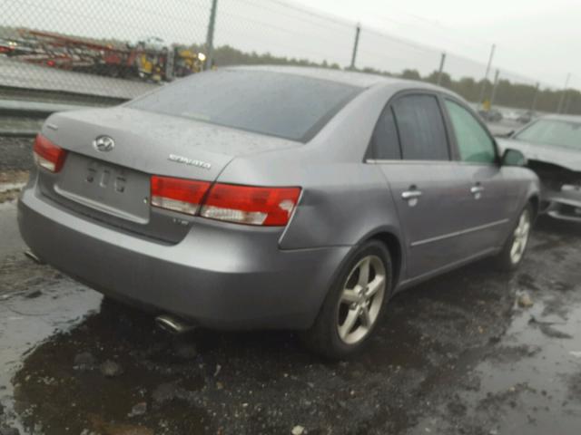 5NPEU46F26H053016 - 2006 HYUNDAI SONATA GLS GRAY photo 4