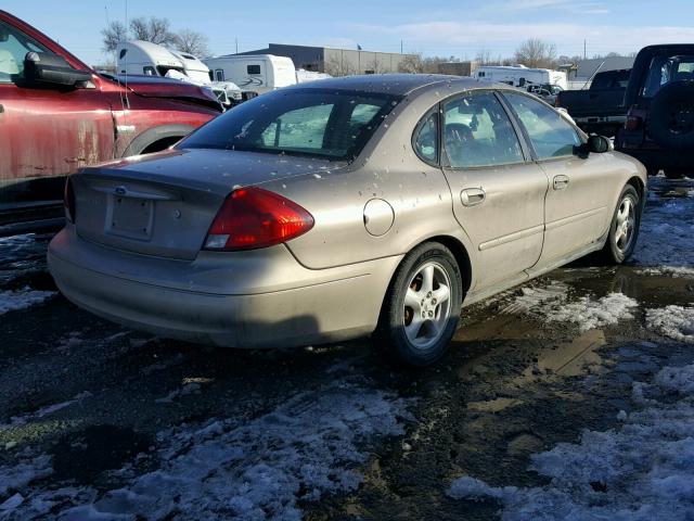 1FAFP55U83G121598 - 2003 FORD TAURUS SES TAN photo 4