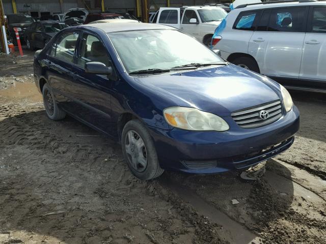 JTDBR32E730010831 - 2003 TOYOTA COROLLA CE BLUE photo 1