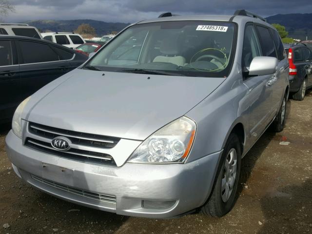 KNDMB233376111498 - 2007 KIA SEDONA EX SILVER photo 2