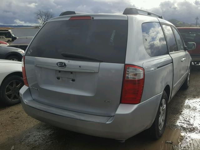 KNDMB233376111498 - 2007 KIA SEDONA EX SILVER photo 4