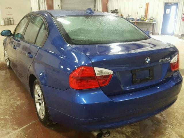 WBAVC93518K036172 - 2008 BMW 328 XI BLUE photo 3