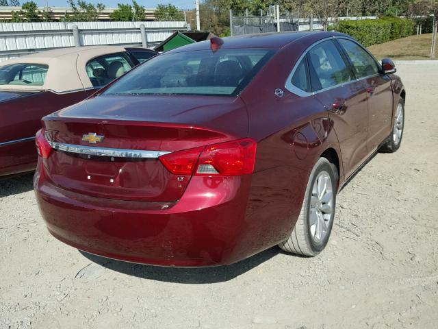 2G1105SA3H9139458 - 2017 CHEVROLET IMPALA LT RED photo 4