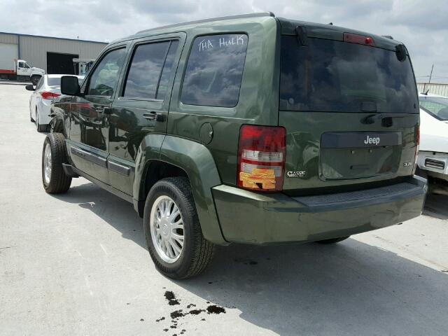 1J8GP28K28W284924 - 2008 JEEP LIBERTY SP GREEN photo 3