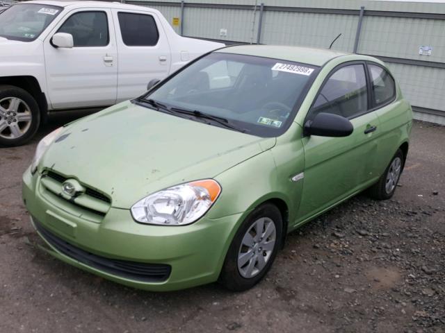 KMHCM36C69U139202 - 2009 HYUNDAI ACCENT GS GREEN photo 2