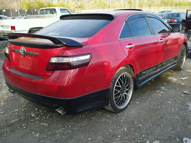 4T1BE46K47U081349 - 2007 TOYOTA CAMRY NEW RED photo 4