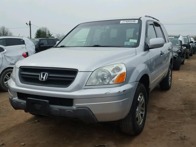 2HKYF18514H531773 - 2004 HONDA PILOT EXL SILVER photo 2