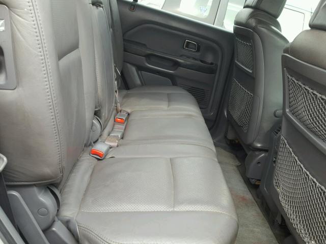 2HKYF18514H531773 - 2004 HONDA PILOT EXL SILVER photo 6