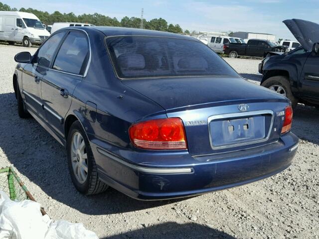 KMHWF35H45A106652 - 2005 HYUNDAI SONATA GLS BLUE photo 3