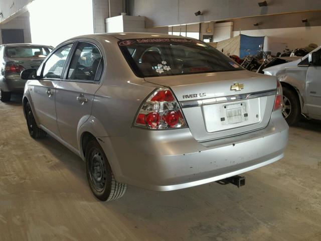 KL1TD56687B176732 - 2007 CHEVROLET AVEO BASE SILVER photo 3