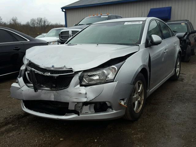 1G1PF5SC4C7111821 - 2012 CHEVROLET CRUZE LT SILVER photo 2