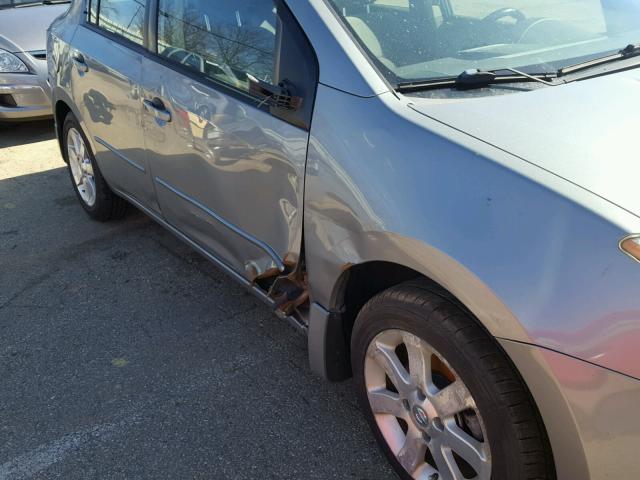 3N1AB61E27L652226 - 2007 NISSAN SENTRA 2.0 GRAY photo 9