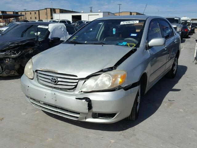 2T1BR32E14C292990 - 2004 TOYOTA COROLLA CE SILVER photo 2