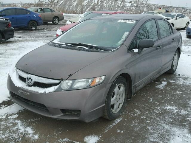 2HGFA1F44AH034996 - 2010 HONDA CIVIC DX-G BROWN photo 2