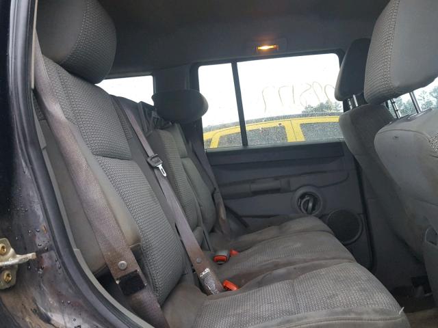 1J8HG48K26C124282 - 2006 JEEP COMMANDER BLACK photo 6