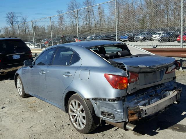 JTHCK262565003790 - 2006 LEXUS IS 250 BLUE photo 3