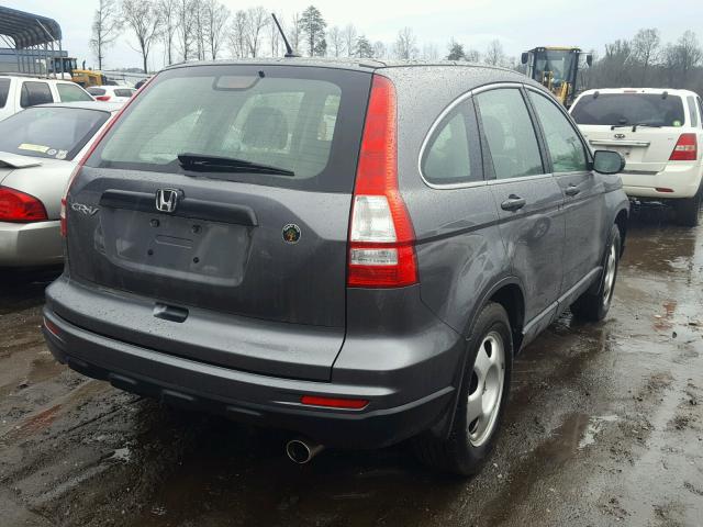 JHLRE3H39BC013634 - 2011 HONDA CR-V LX GRAY photo 4