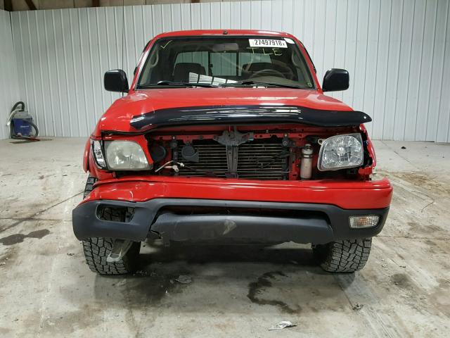 5TEHN72N13Z244296 - 2003 TOYOTA TACOMA DOU RED photo 9